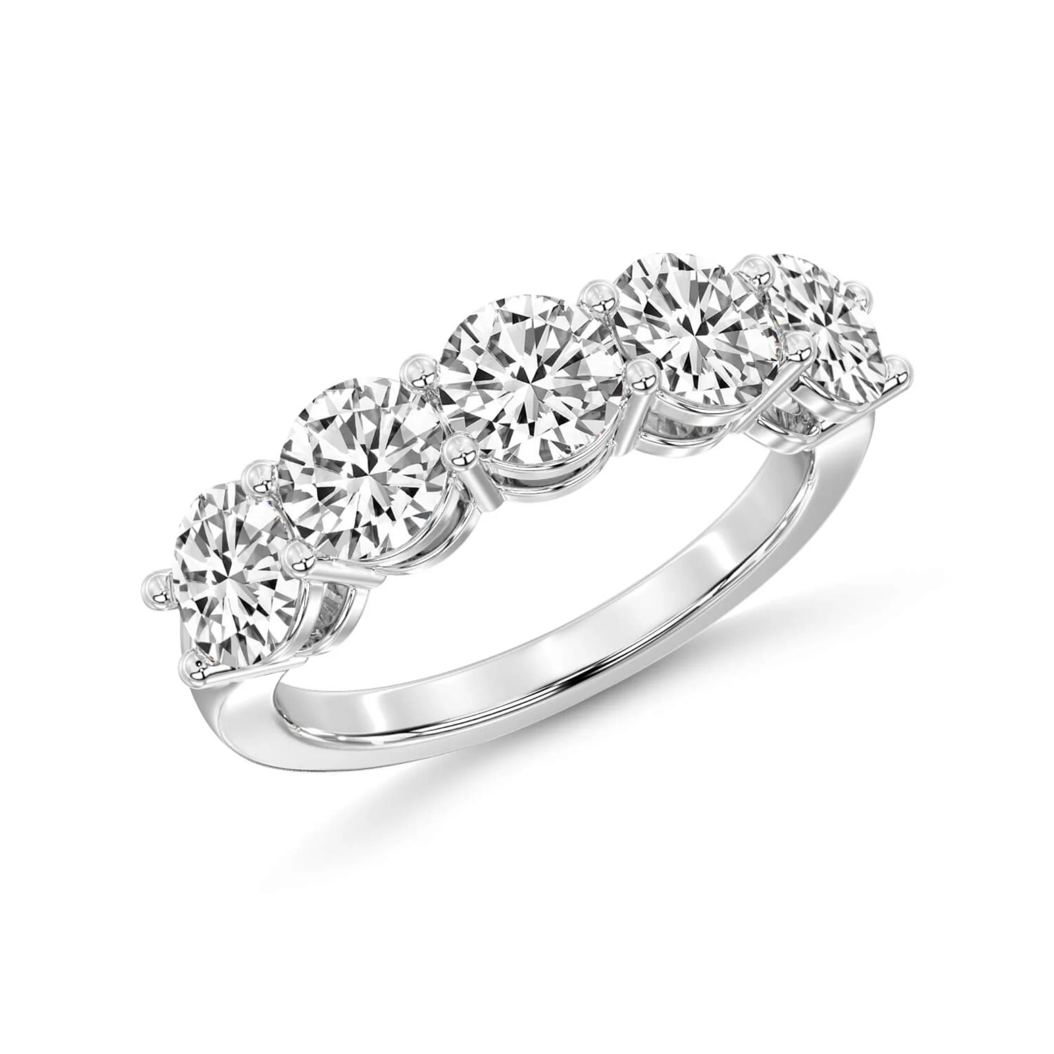 Elowyn – Rund ring med syntetisk diamant för bröllopsdag